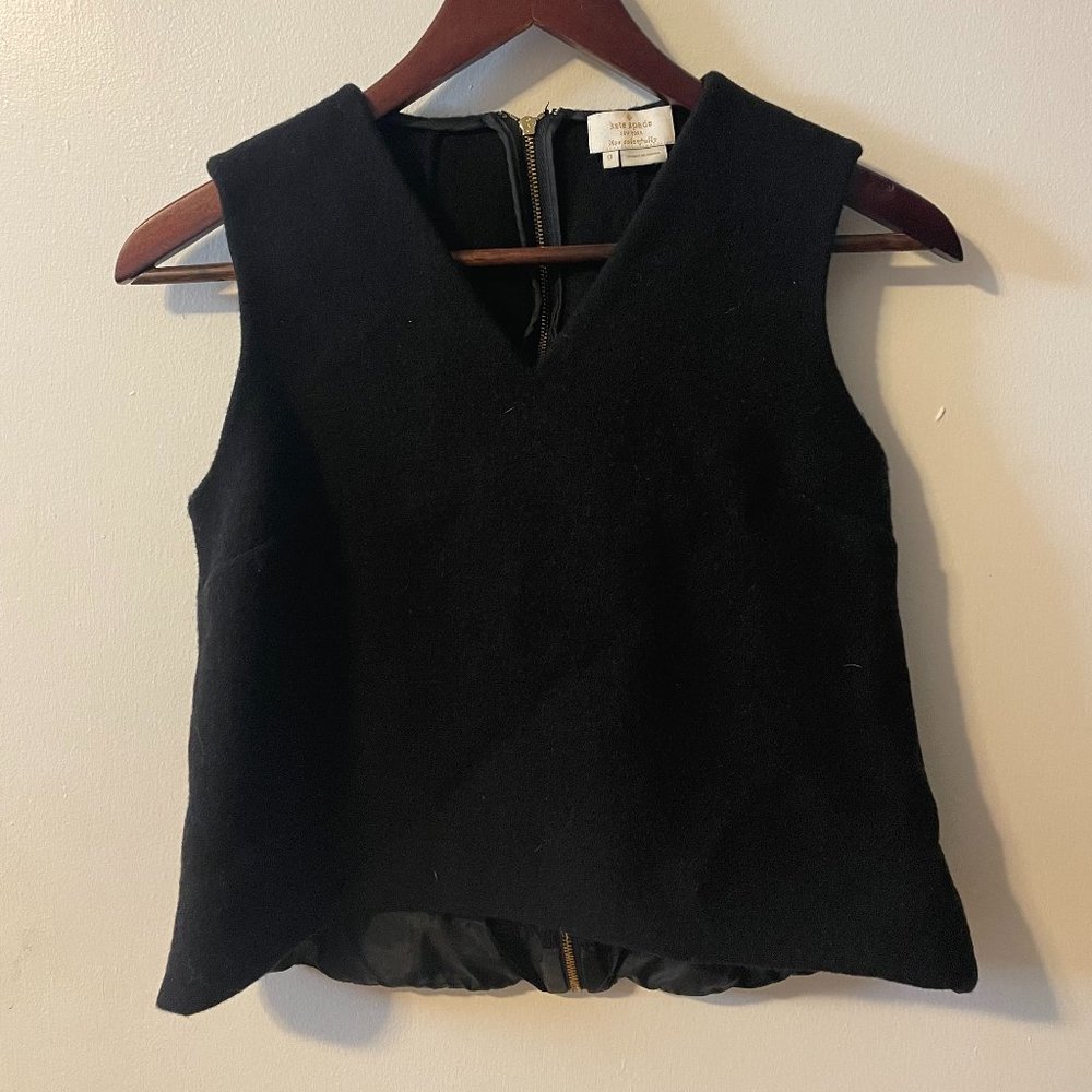 Kate Spade high low zip up sweater vest